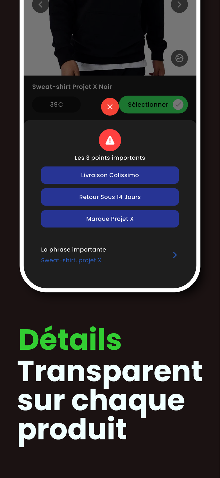 Conditions de l'annonce