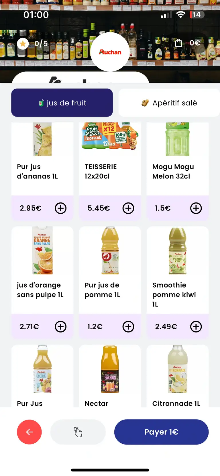 Carte menu